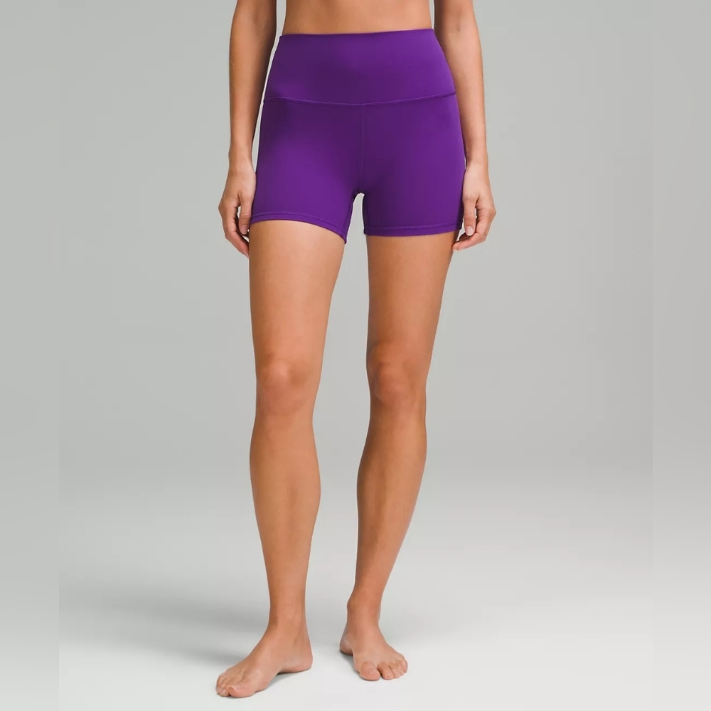 lululemon athletica Womens Size 14 College Purple 4" HighRise Align Biker Shorts